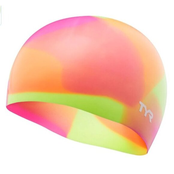 TYR Youth Fit Tue Dye Silicone Swim Cap-Ages 10+-New In Package - Picture 1 of 5